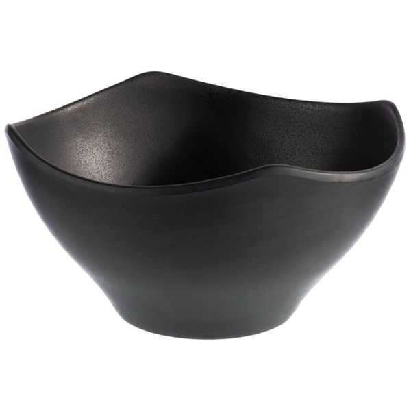 APS Schale -ZEN- 21 x 21 cm, H: 11 cm , Melamin, schwarz, Steinoptik