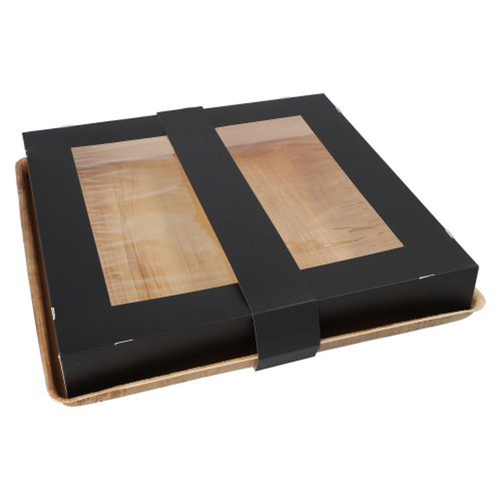 PAPSTAR Tabletts, Palmblatt eckig 5 cm x 33,5 cm x 33,5 cm mit separatem Deck