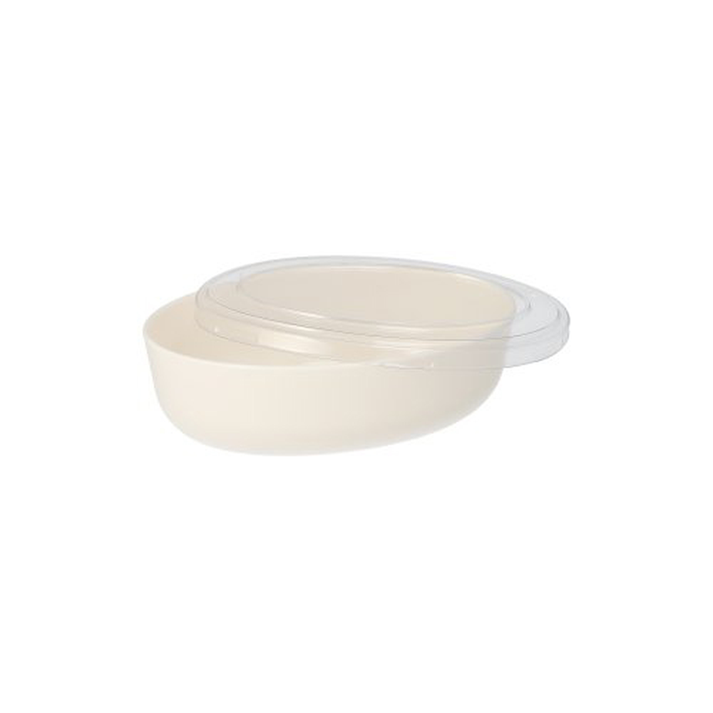 Papstar Deckel PET für Schalen oval 1 cm x 10,5 cm x 15,5 cm glasklar "Cella"