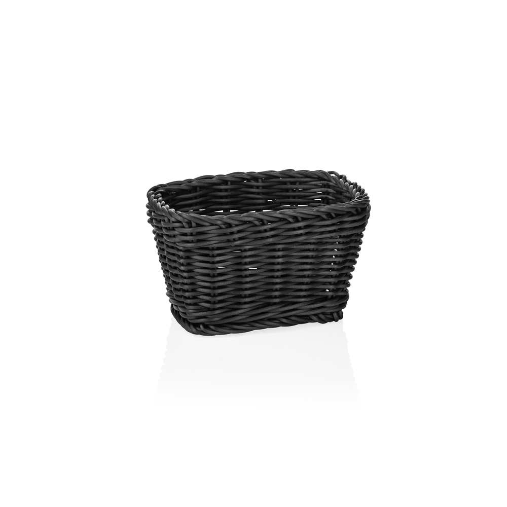 WAS Korb WEAVER PRO Tischkörbe, 17 x 11 x 9 cm, schwarz, Polypropylen