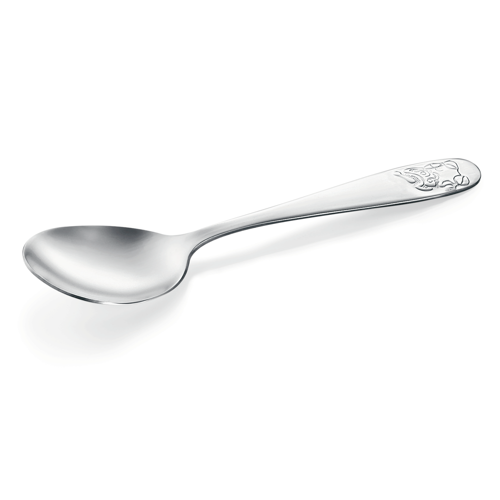WAS Kinderlöffel AMELIE, 14 cm, Set á 12 Stück, Motiv: Bär, Chromnickelstahl 18/