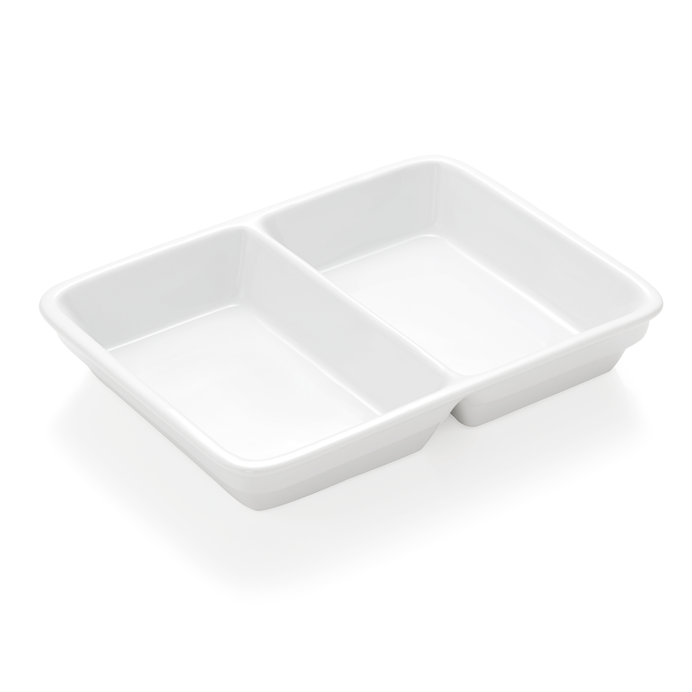 WAS Abteilschale Set HAMBURG SYSTEM, 23,5 x 17,5 x 3,7 cm, 2-fach Unterteilung, 