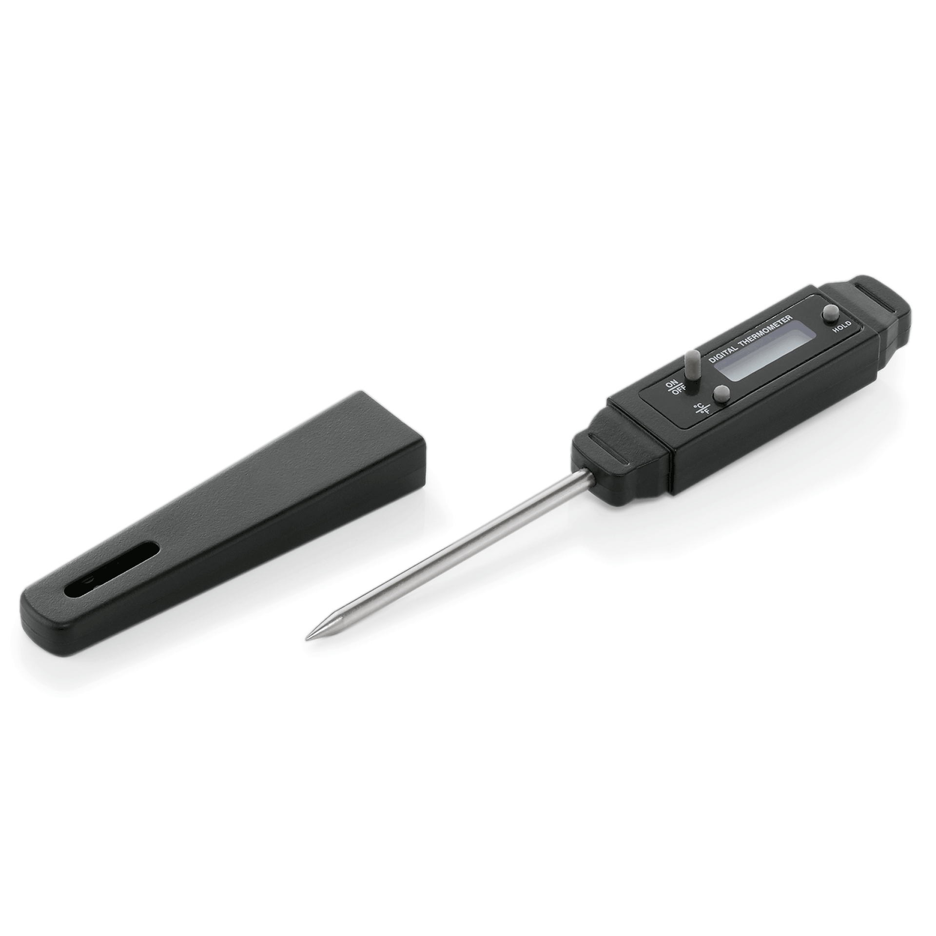 WAS Digital Thermometer, 15 cm, Einstechtiefe 7 cm, Polycarbonat, Chromnickelsta