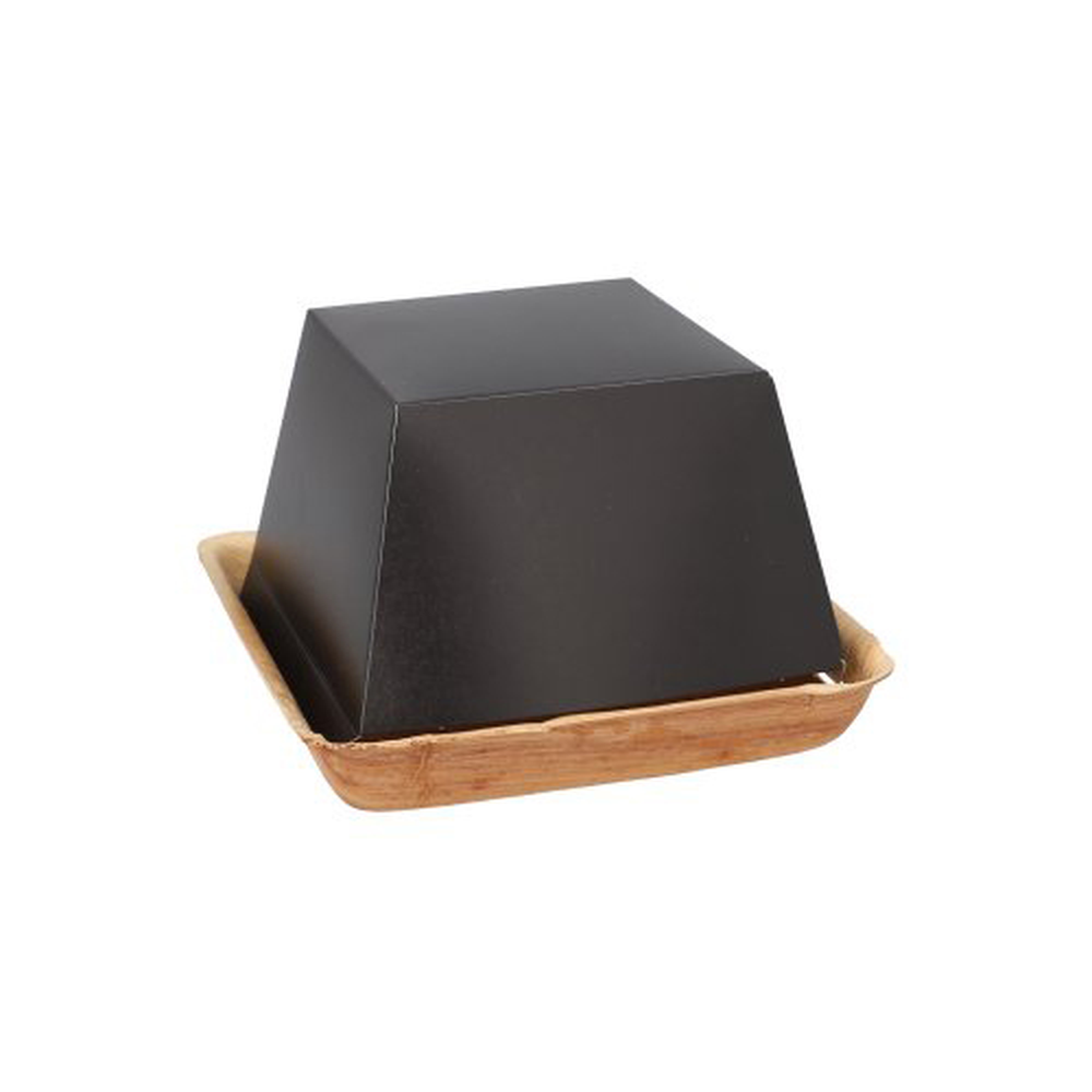 PAPSTAR Burgerboxen Palmblatt eckig 8 cm x 14 cm x 14 cm , klein mit separate