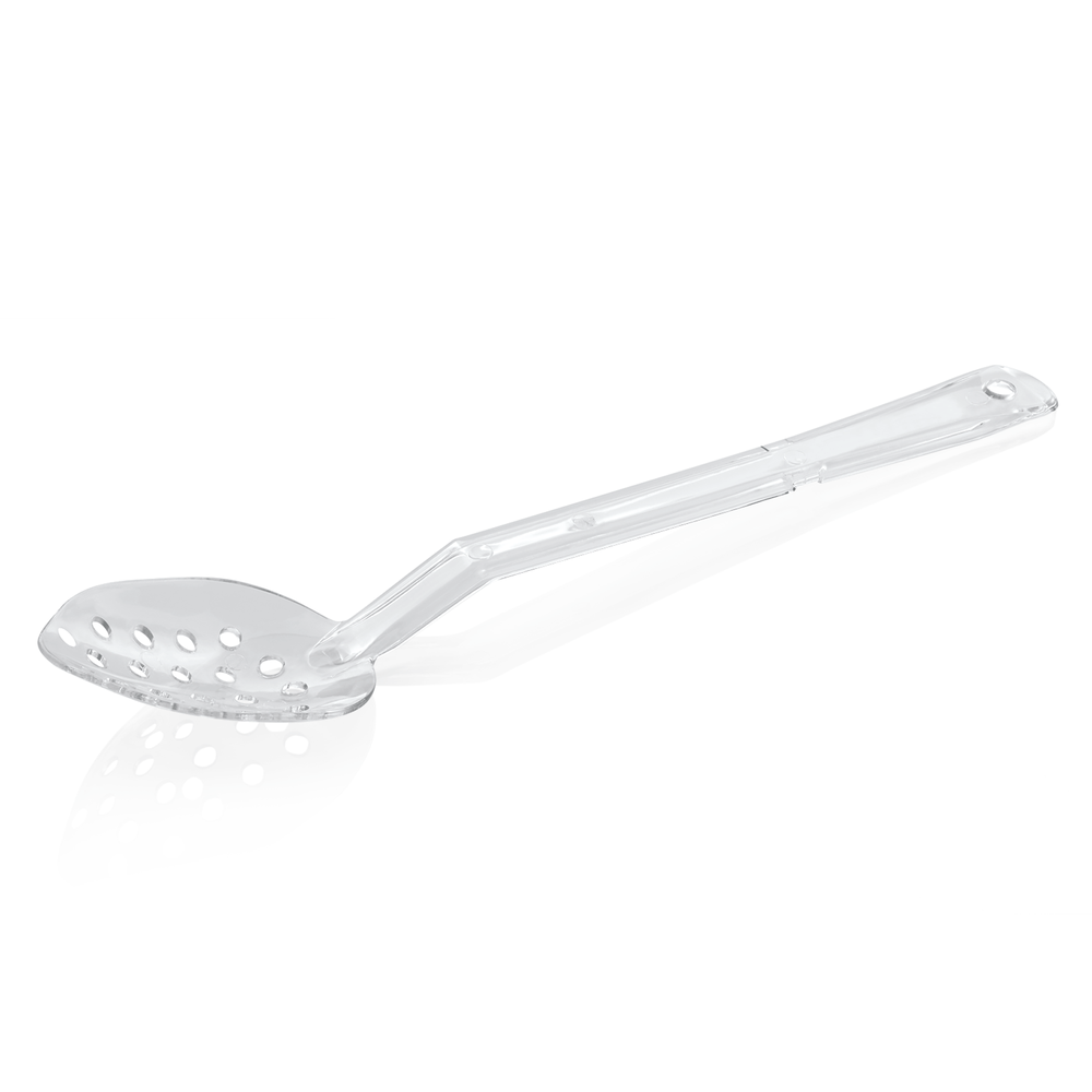 WAS Servier-/Salatlöffel Set, 33 cm, perforiert, klar, Set á 4 Stück, Polycarbon