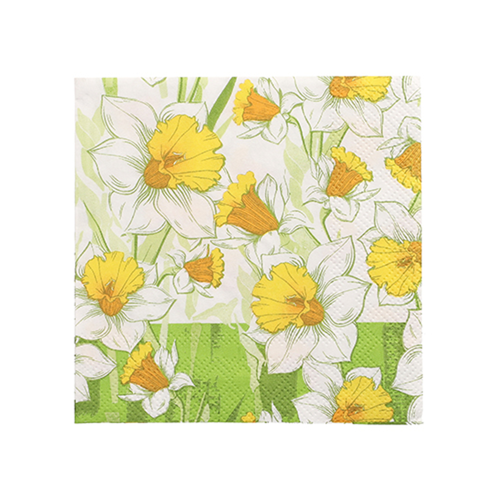Papstar Servietten, 3-lagig 1/4-Falz 25 cm x 25 cm "Narciso"
