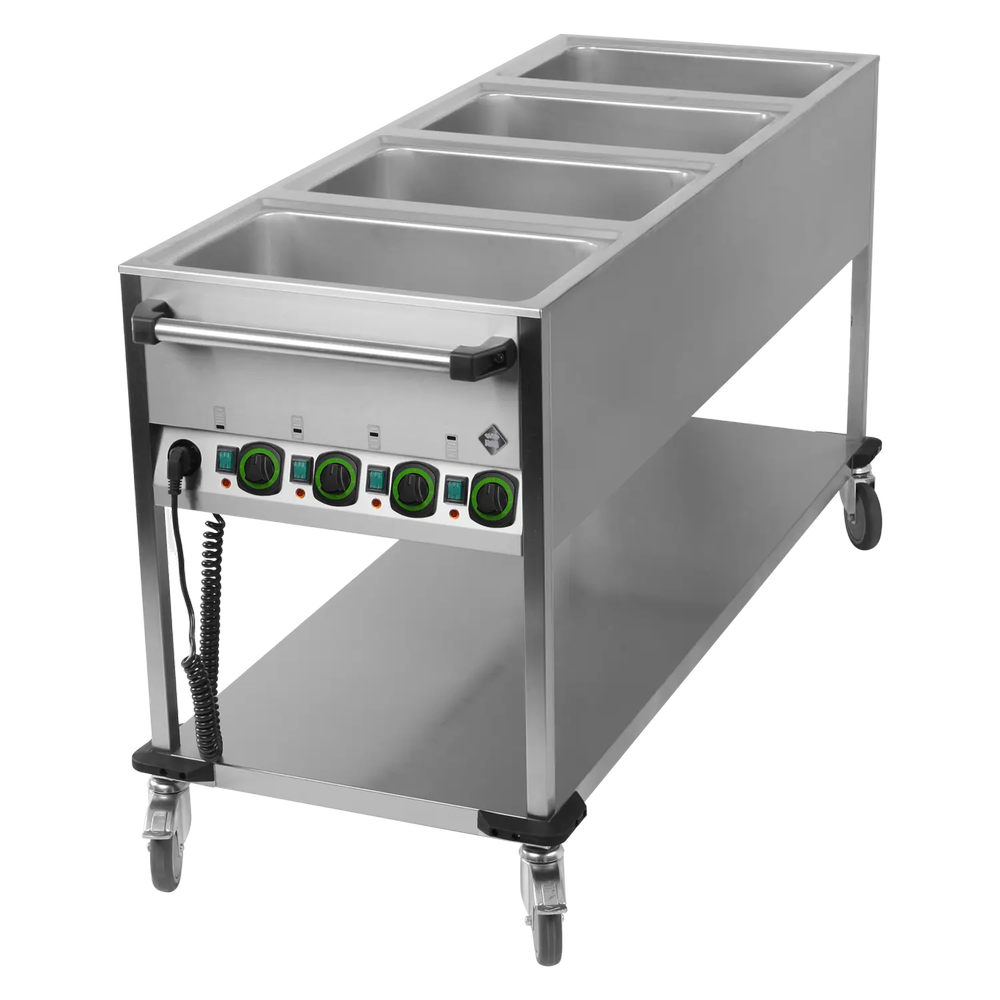 RM Gastro Bain Marie fahrbar elektrisch GN 4-1/1 Steuerung auf der kürzeren Seit