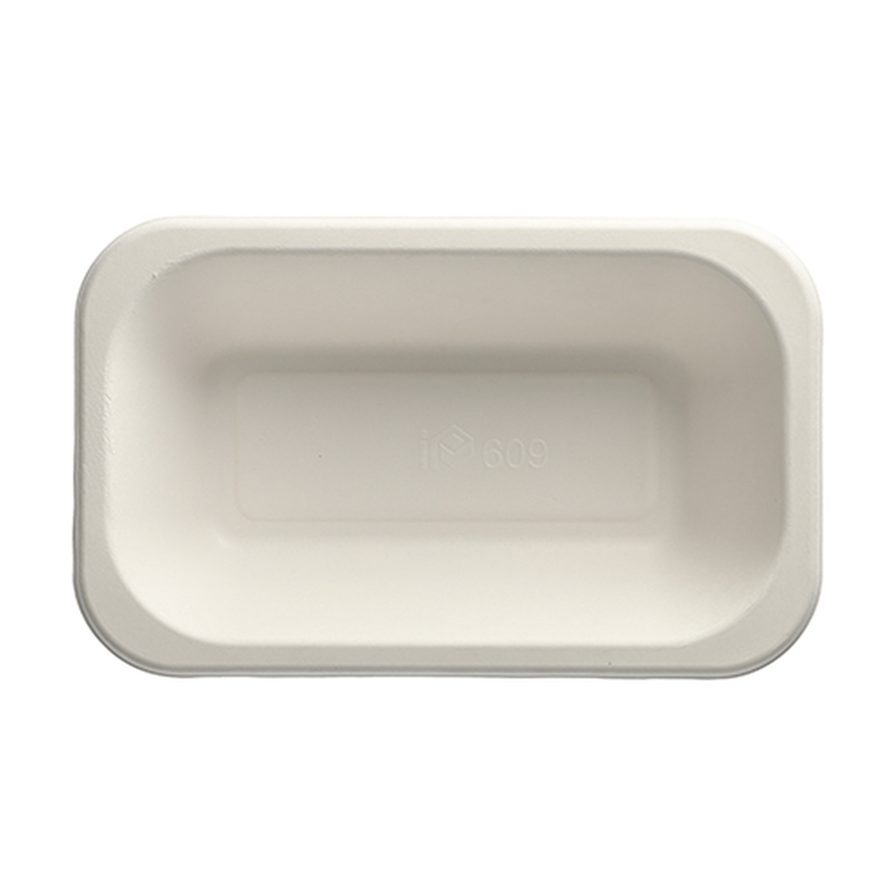 Papstar Siegelschalen Zuckerrohr 950 ml 5,6 cm x 15 cm x 24 cm weiss