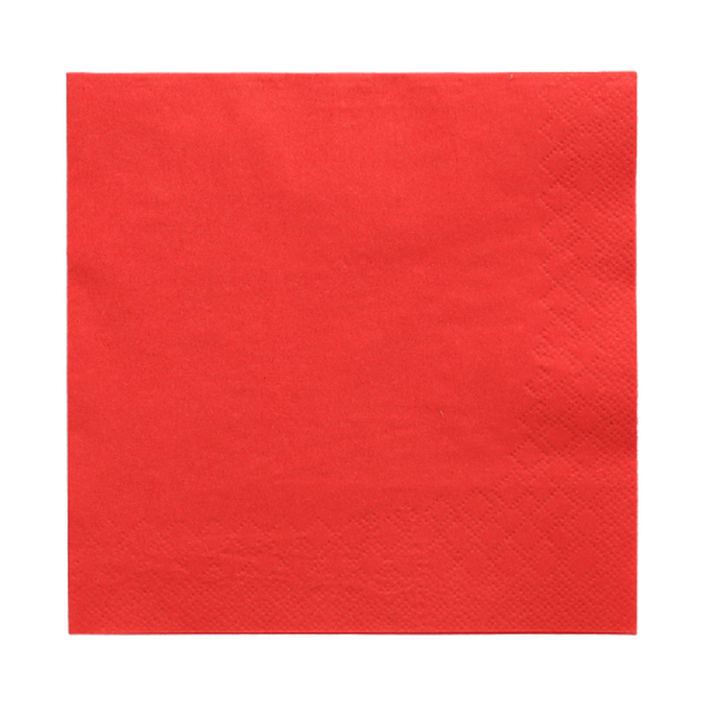 Papstar Servietten, 3-lagig 1/4-Falz 33 cm x 33 cm rot