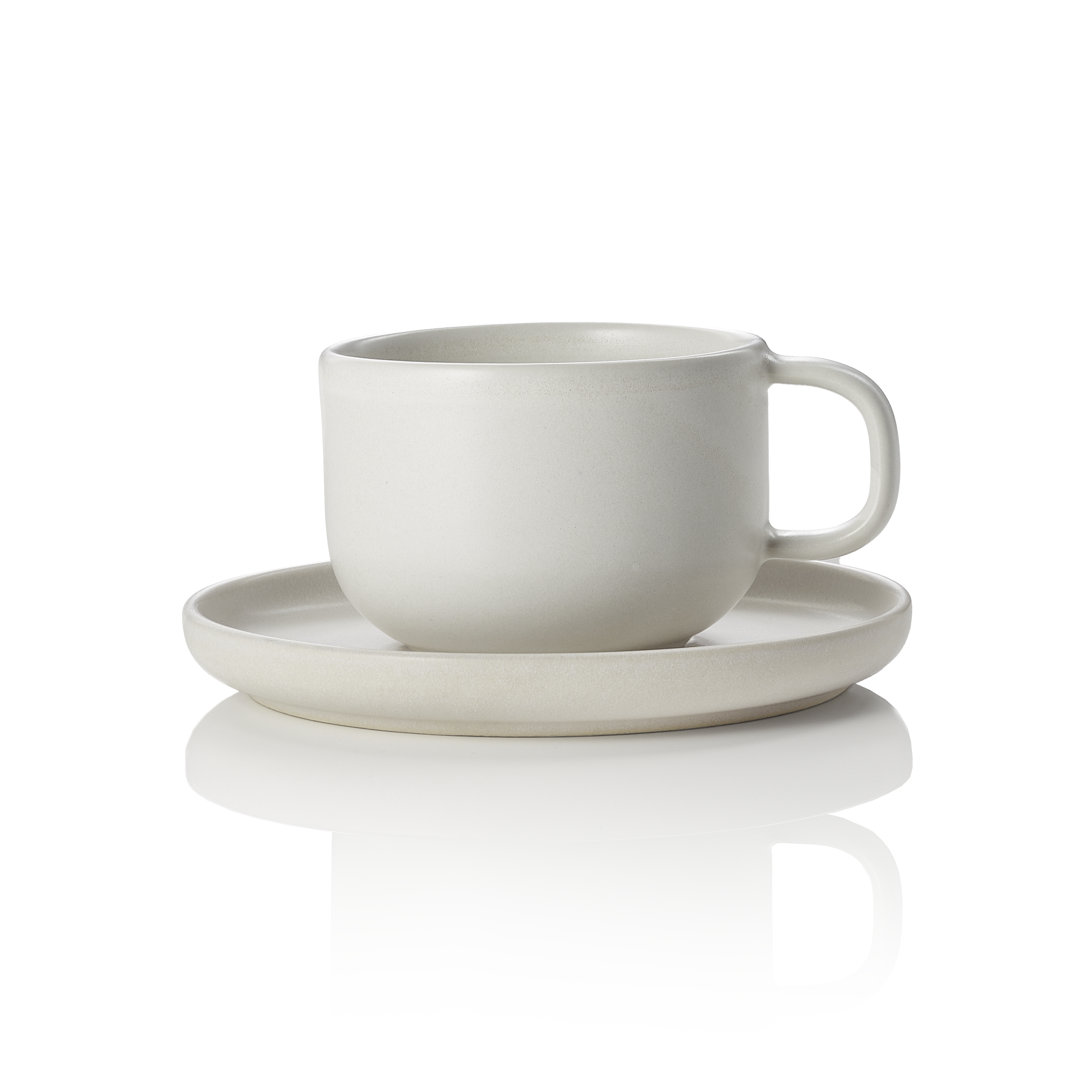 WAS Ober- und Untertasse Set ROCKZZERO, 220 ml, Set á 6 Stück, light rock, Stein