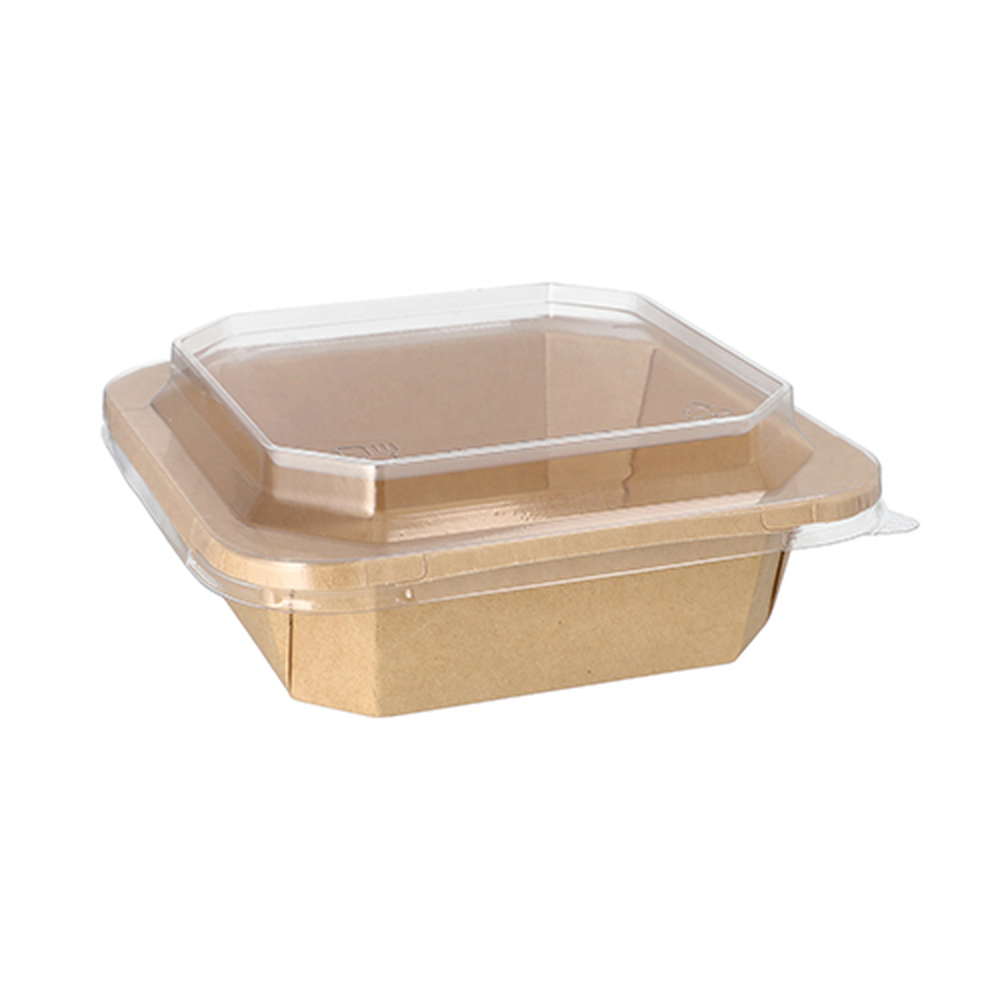 Papstar Lunchboxen, Pappe eckig 750 ml 4,7 cm x 16,2 cm x 16,2 cm braun