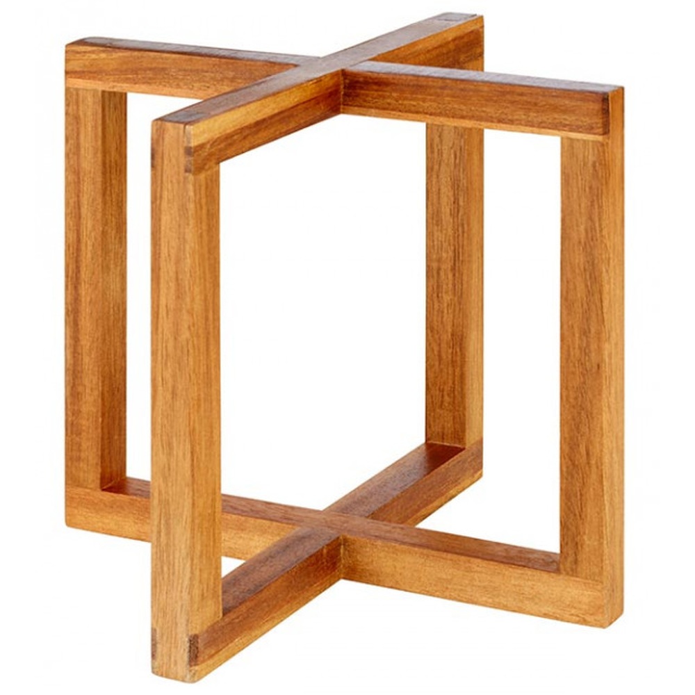 APS Buffet-Ständer -WOOD- 20 x 20 cm, H: 17,5 cm , Holz, natur