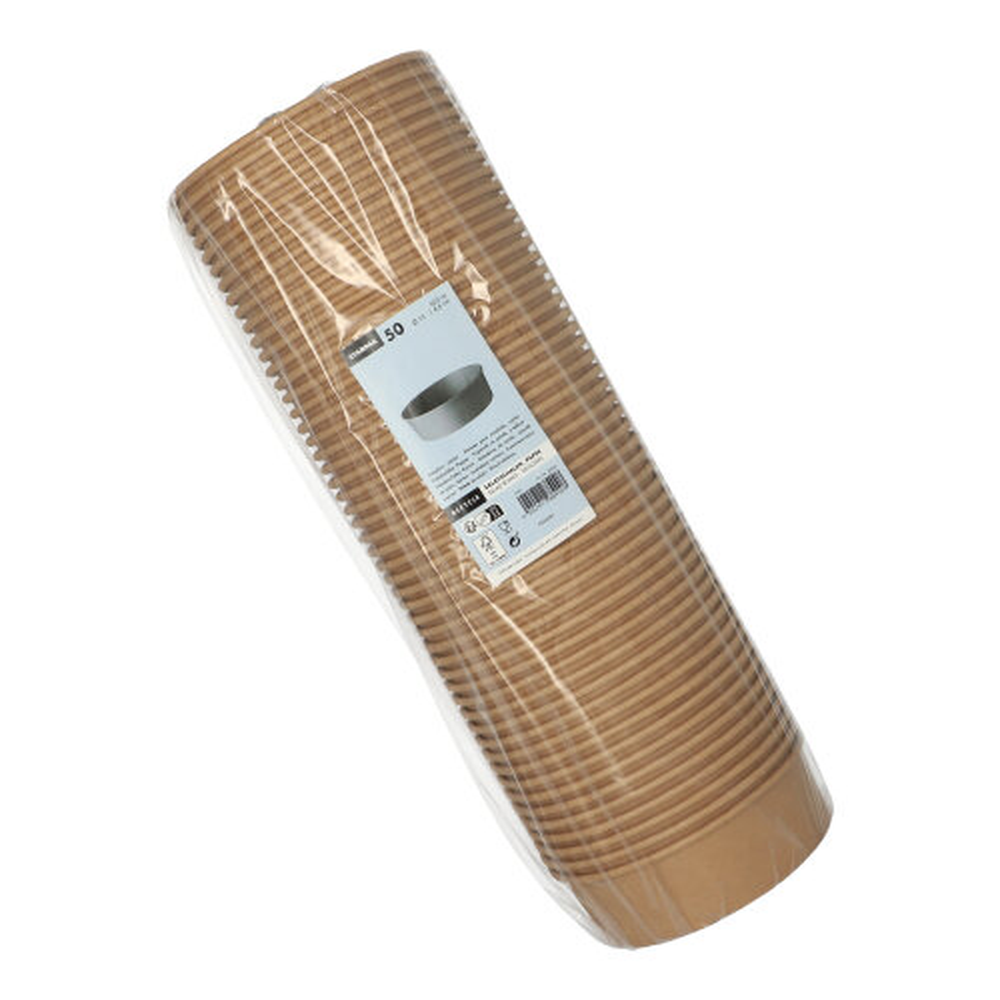 Papstar Salatschalen, Pappe rund 500 ml Ø 15 cm · 4,6 cm braun