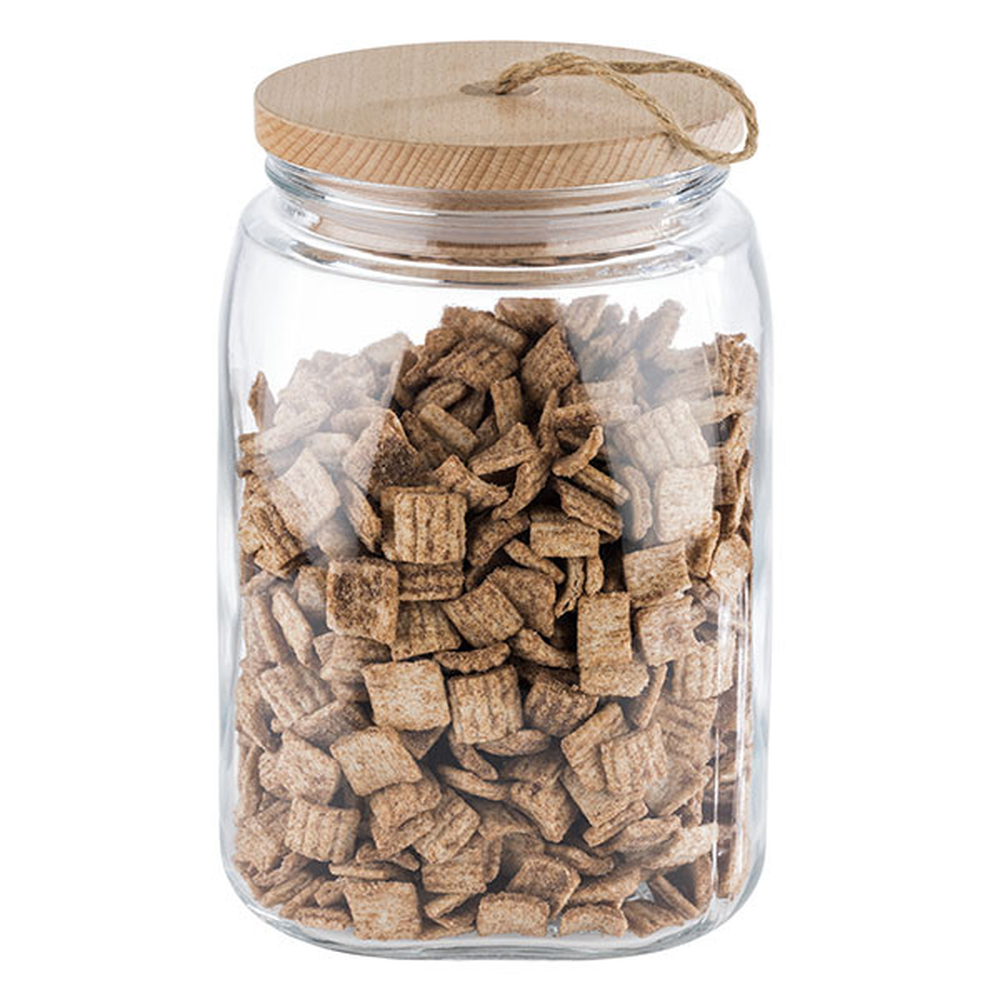 APS Vorratsglas -WOODY- 14 x 14 cm, H: 21,5 cm
