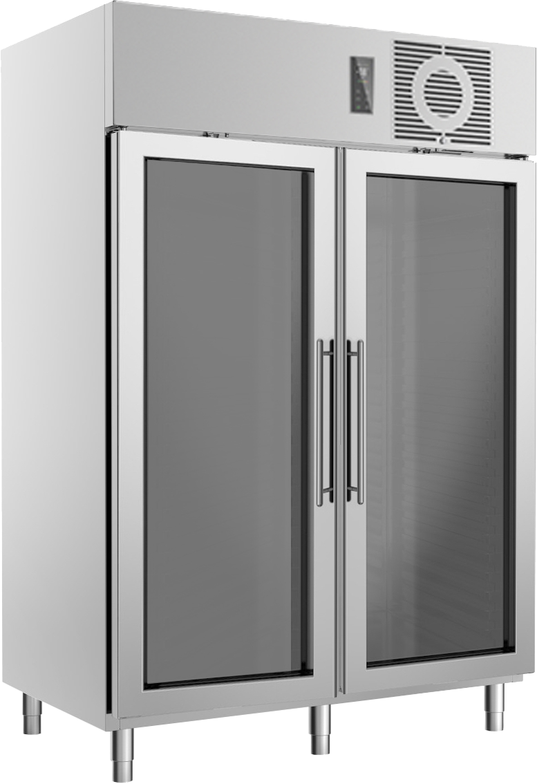 KBS Edelstahlglastürkühlschrank KU 1421 G