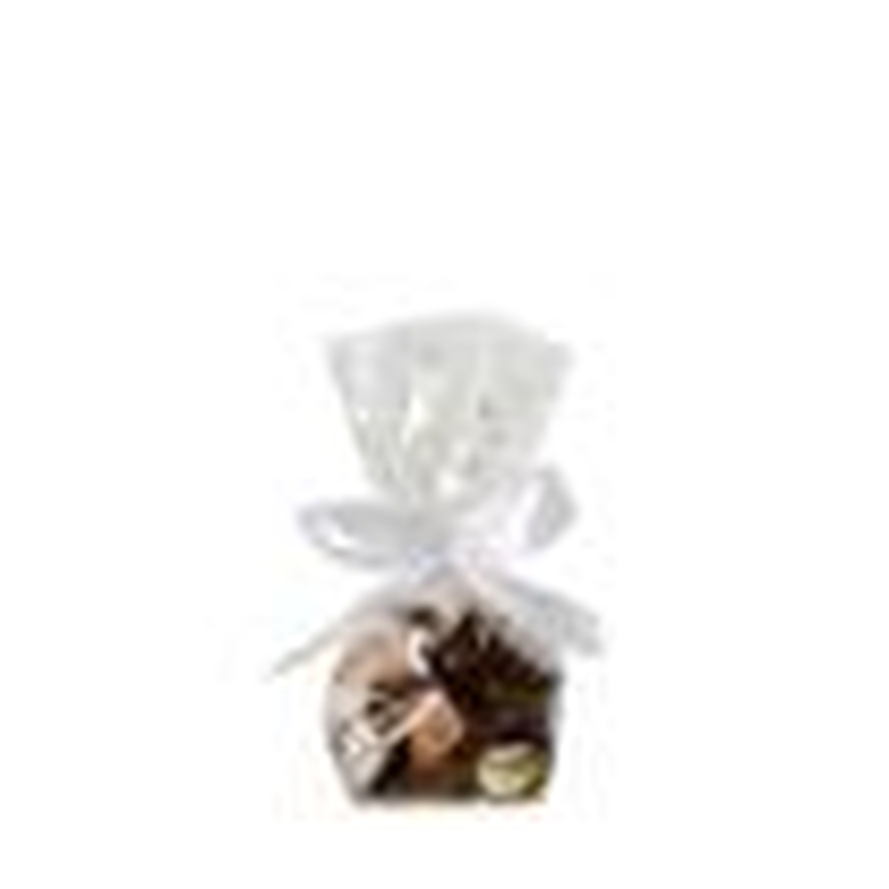 Papstar Bodenbeutel, PP 16 cm x 9,5 cm x 4 cm transparent "Sterne, gold"