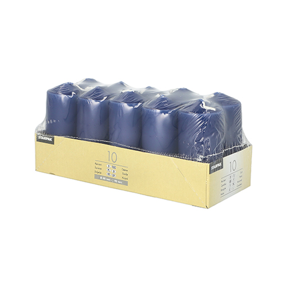 Papstar Stumpenkerzen Ø 40 mm · 90 mm dunkelblau