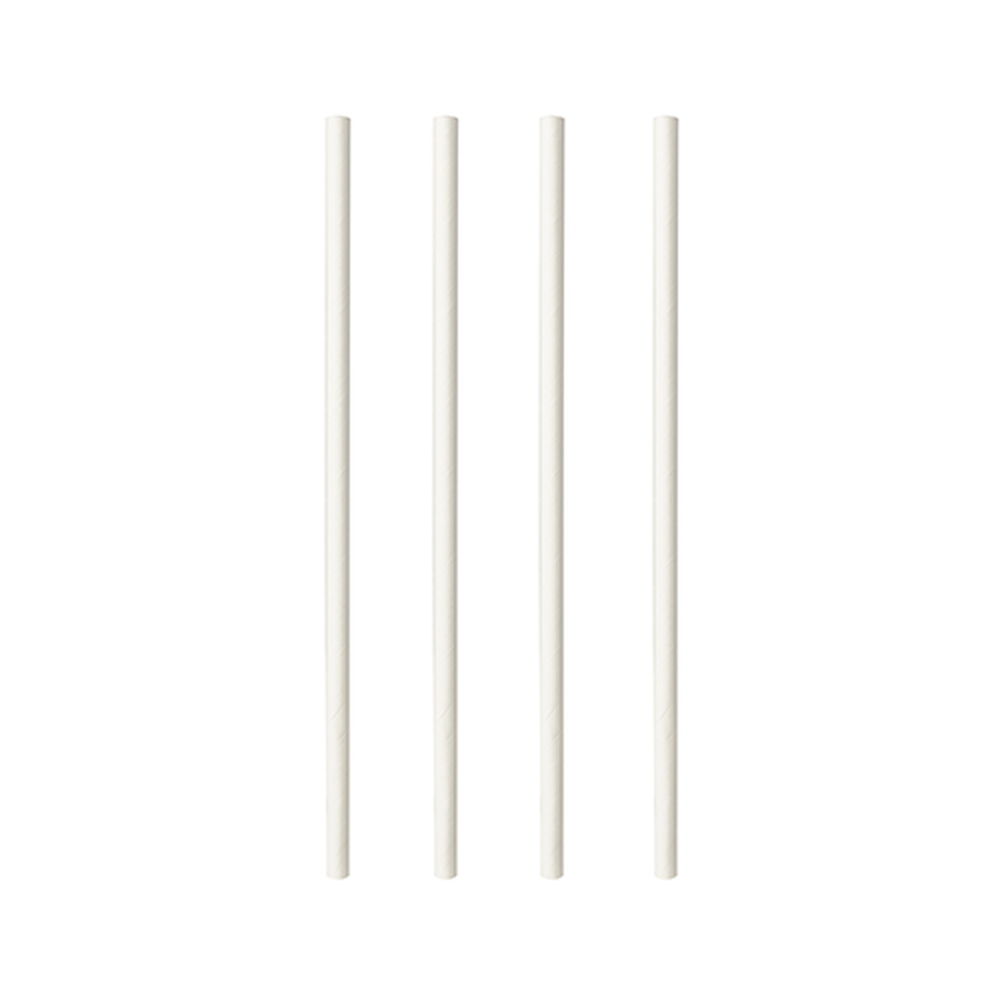 Papstar Trinkhalme, Papier "pure" Ø 6 mm · 20 cm weiss