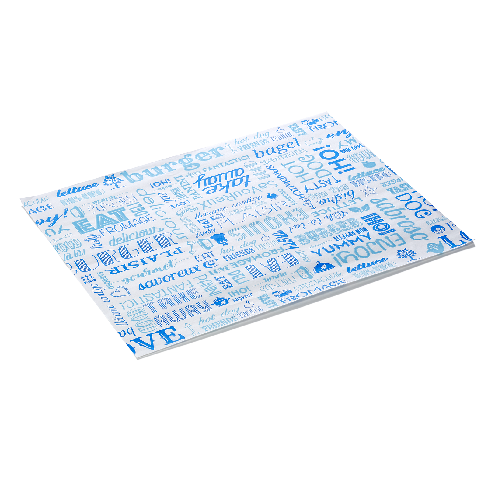 WAS Burgerpapier Fish Set WRAP & GO, 28 x 34 cm, Set á 1000 Stück, Fettpapier