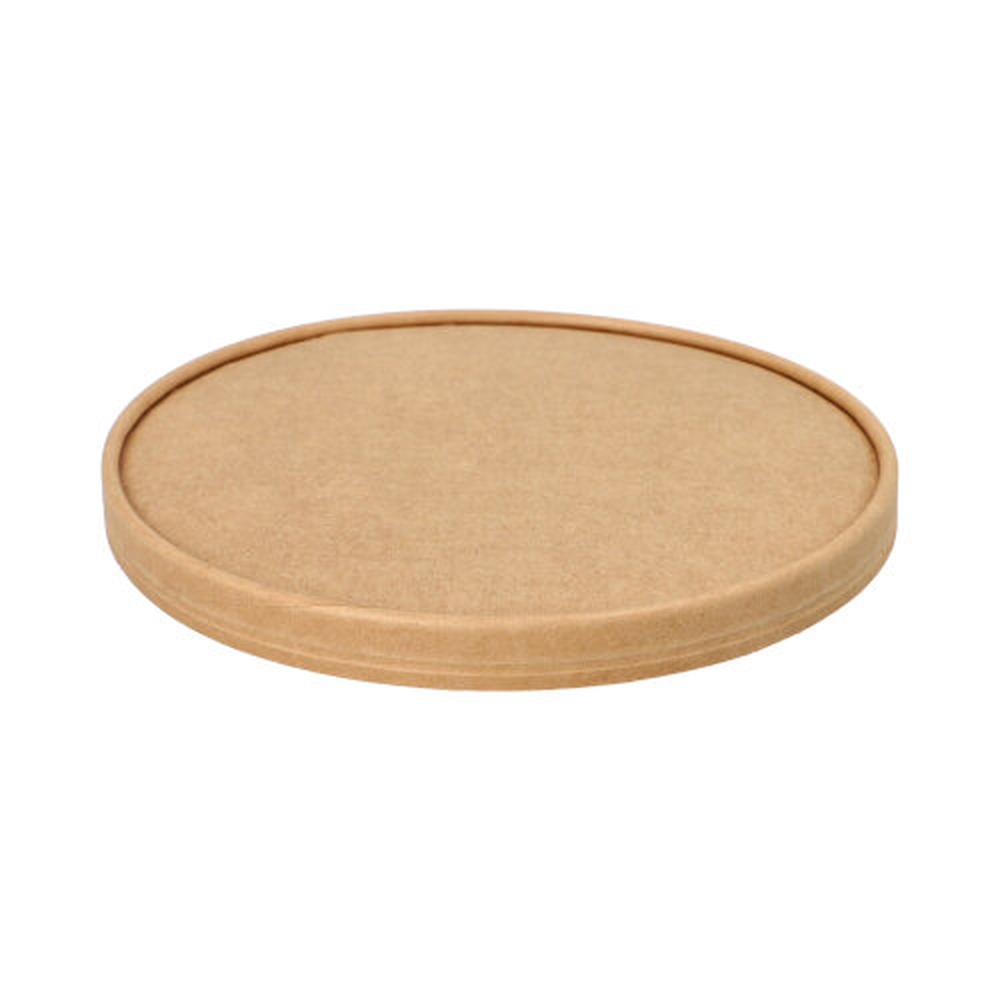 Papstar Deckel für Salatschalen, Pappe "pure" rund Ø 18,4 cm braun