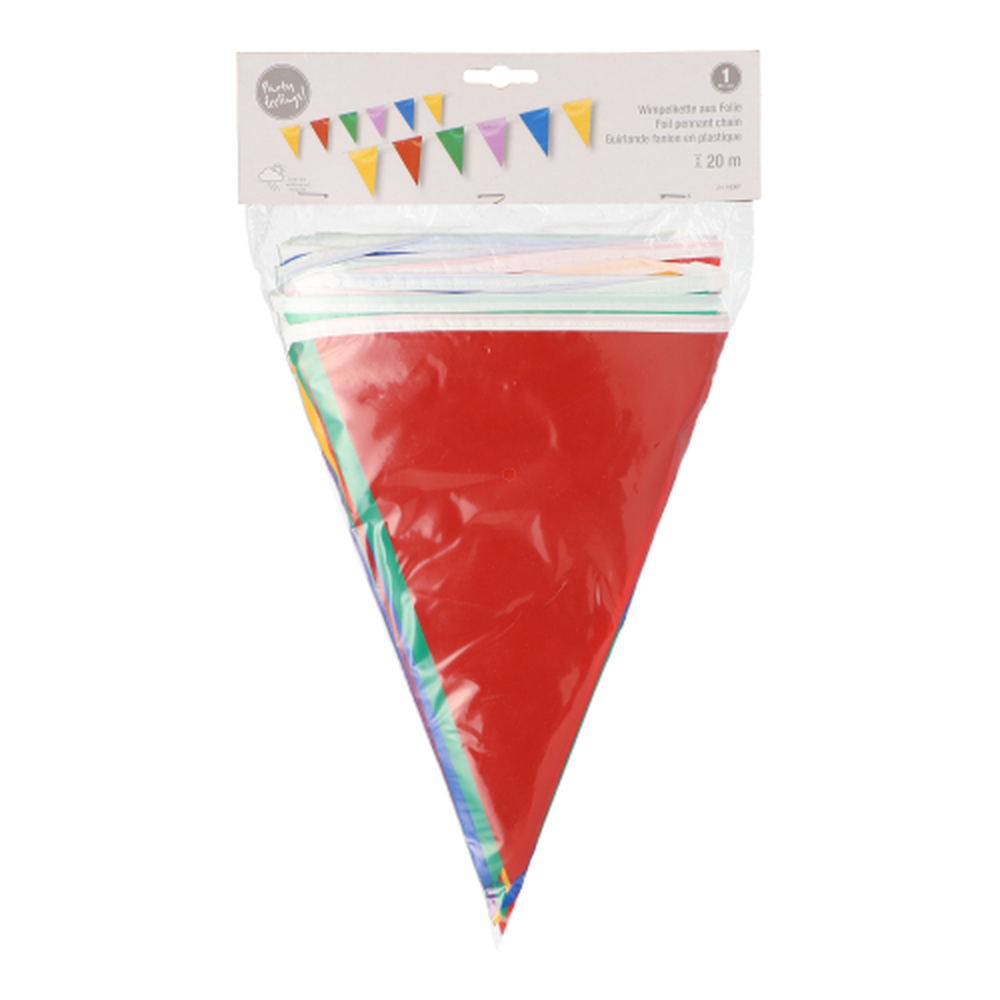 Papstar Wimpelkette, Folie 20 m farbig wetterfest