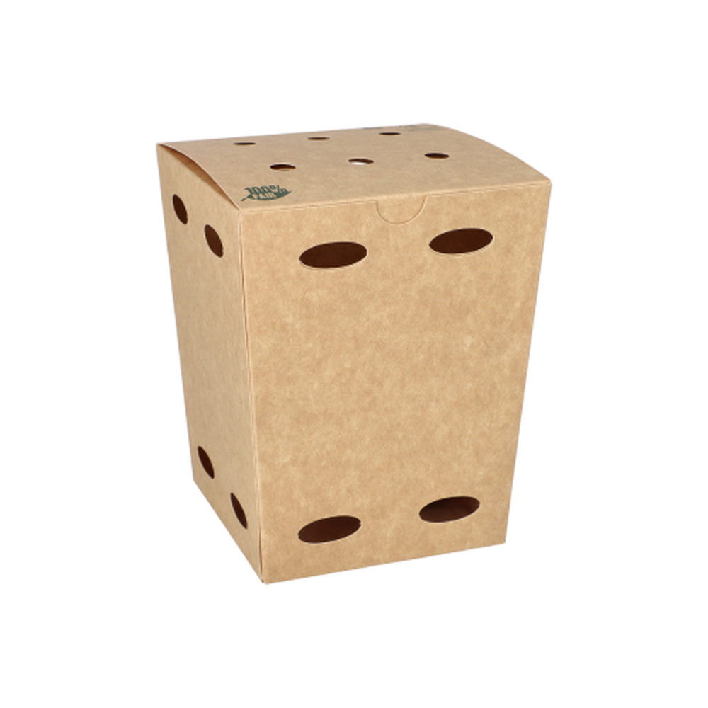 PAPSTAR Pommes-Frites-Boxen, Pappe pure 15,5 cm x 10,5 cm x 10,5 cm braun 