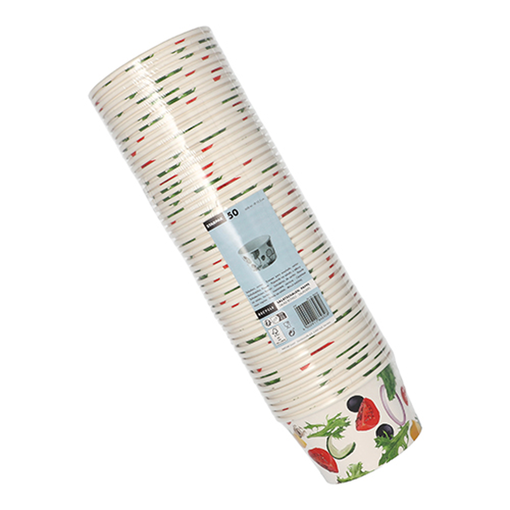 Papstar Salatschalen, Pappe "To Go" 600 ml Ø 12,5 cm · 7,5 cm "Salad"