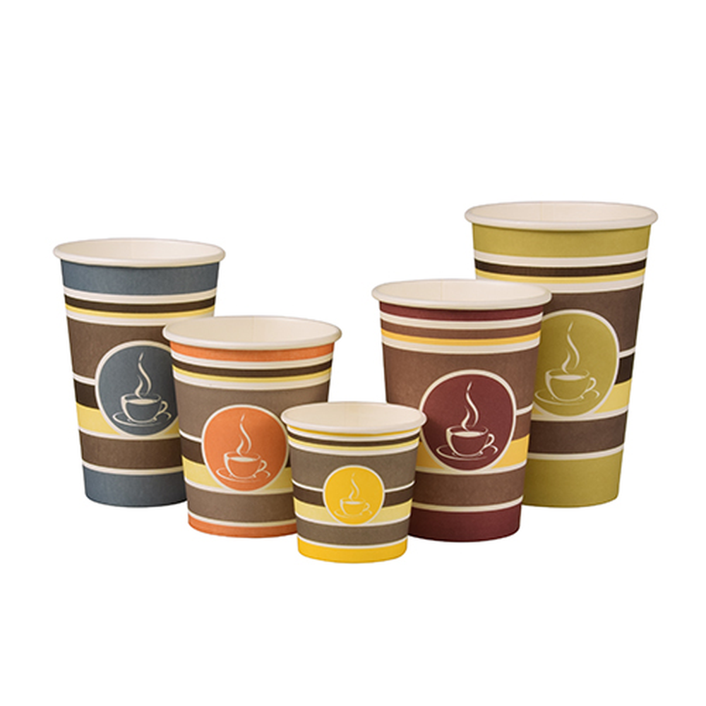 Papstar Trinkbecher, Pappe "To Go" 0,4 l Ø 9 cm · 13,9 cm "Coffee Rings"