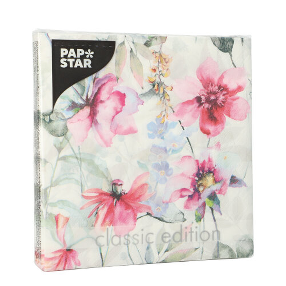 Papstar Servietten, 3-lagig 1/4-Falz 33 cm x 33 cm "Summer Scent"
