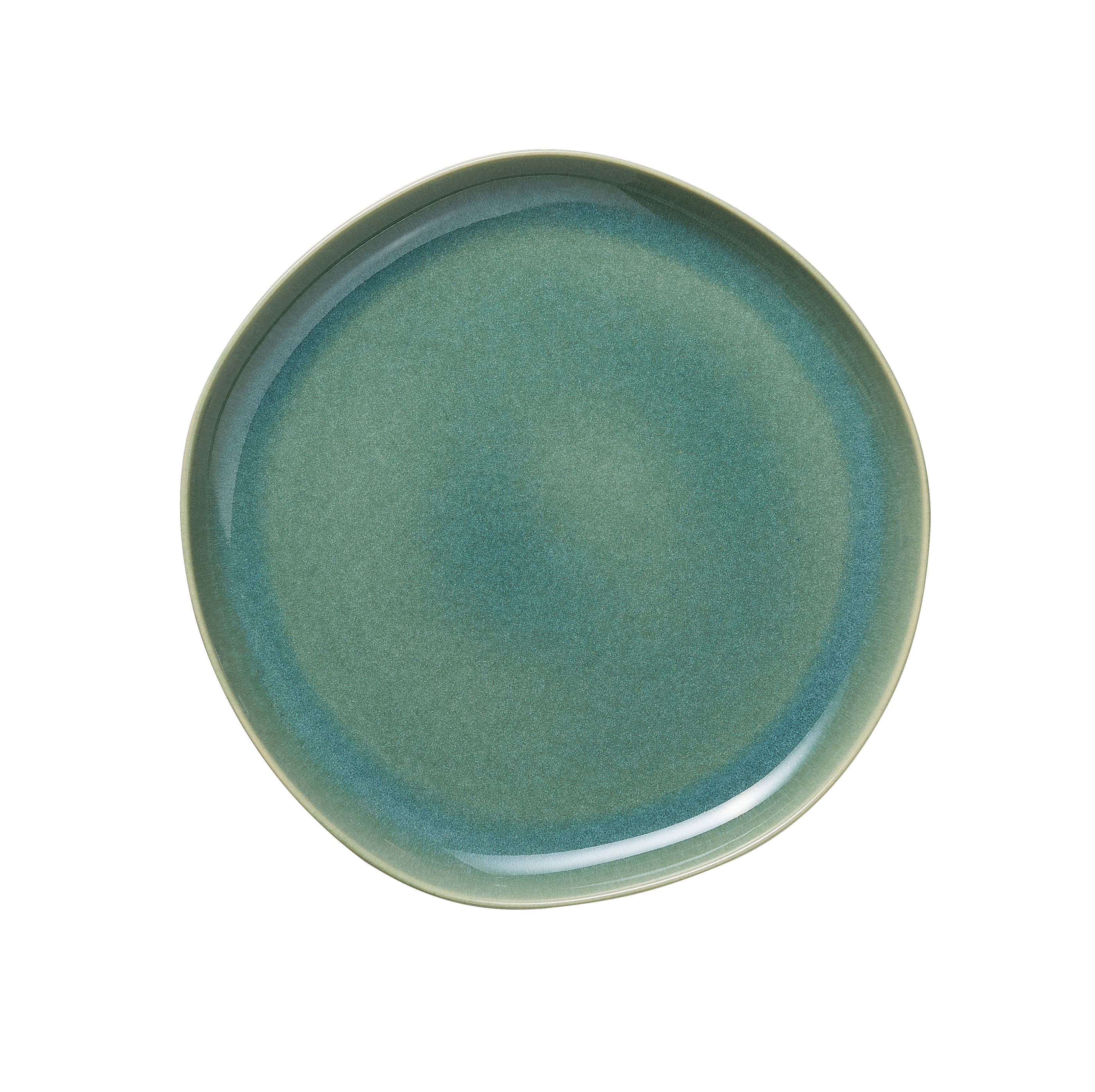 WAS Teller Set ROCKZZERO, flach, Ø 28 cm, Set á 6 Stück, myrtle green, Steinzeug