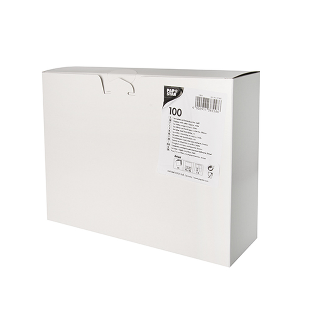 Papstar Bestecktaschen, Airlaid 40 cm x 48 cm weiss mit Besteckfalz
