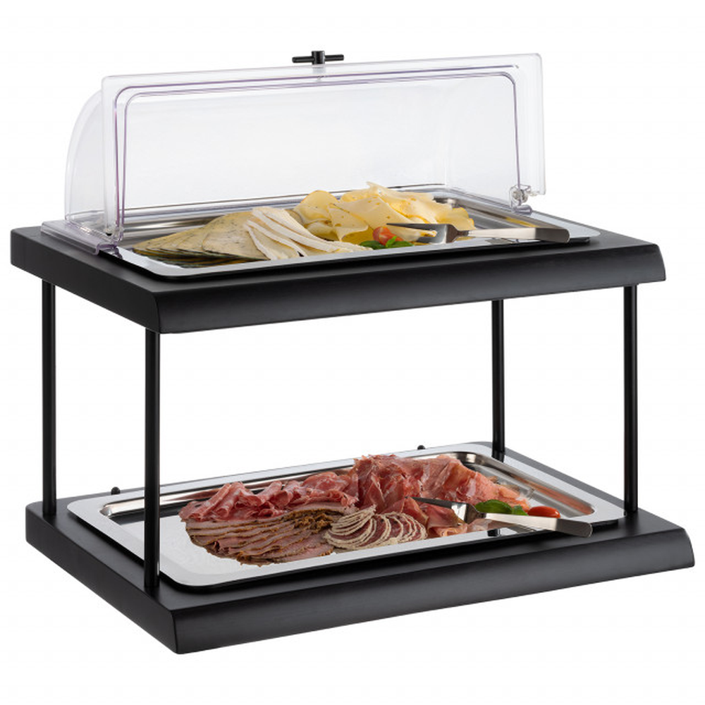 APS Buffetvitrine -DOPPELDECKER- 60 x 41 cm, H: 36 cm