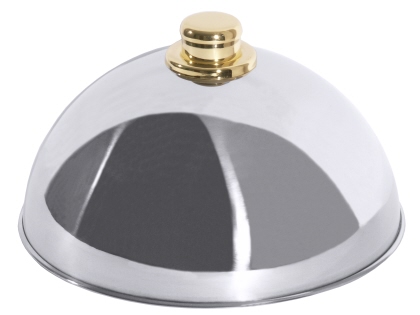 Contacto Tellerglocke 25 cm mit goldfarbenen Griffknopf