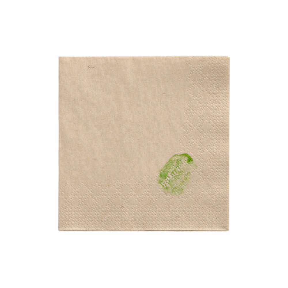 Papstar Servietten, 2-lagig 1/4-Falz 24 cm x 24 cm natur ungebleicht
