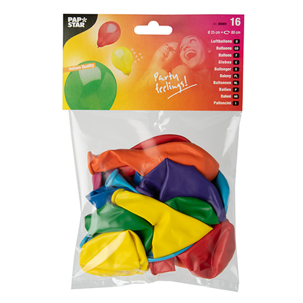 Papstar Luftballons Ø 25 cm farbig sortiert