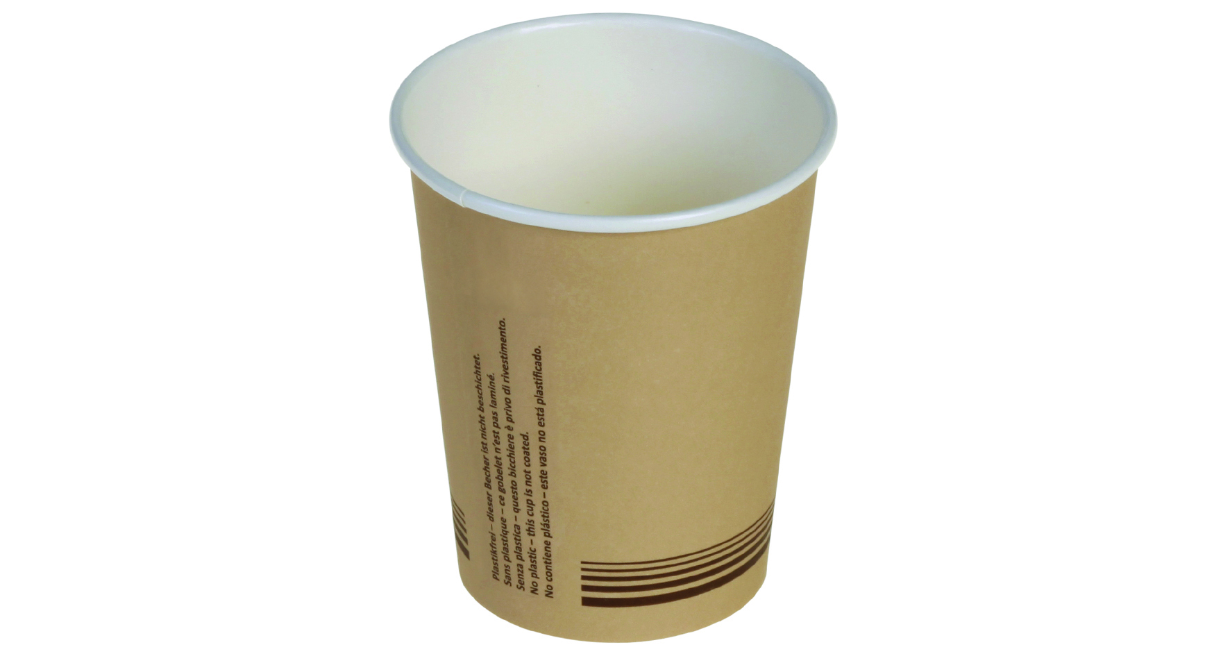 Pacovis Kaffeebecher 2dl, braun, Ø80mm, nicht Plastik-laminiert
