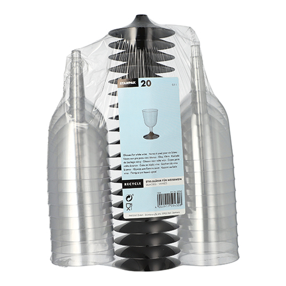 Papstar Stiel-Gläser für Weisswein, PS 0,1 l Ø 6,7 cm · 11 cm glasklar
