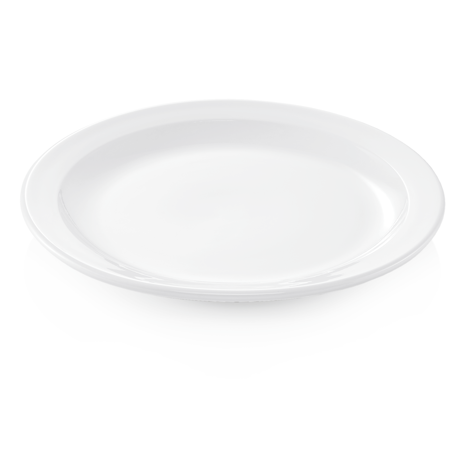 WAS Teller Set mit schmaler Fahne, flach, Ø 25,5 cm, Set á 6 Stück, Porzellan