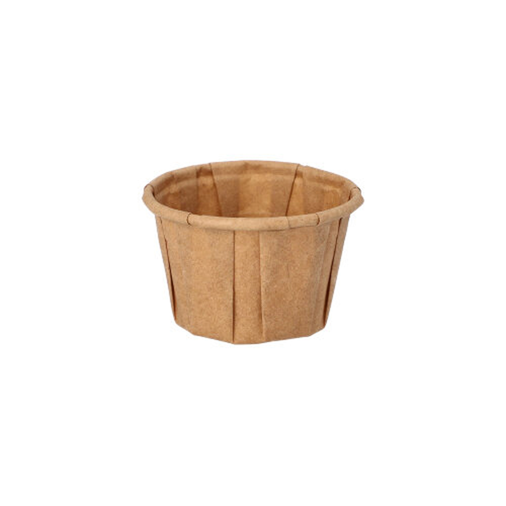 Papstar Dressingbecher, Papier "pure" 25 ml Ø 4,4 cm · 2,8 cm braun