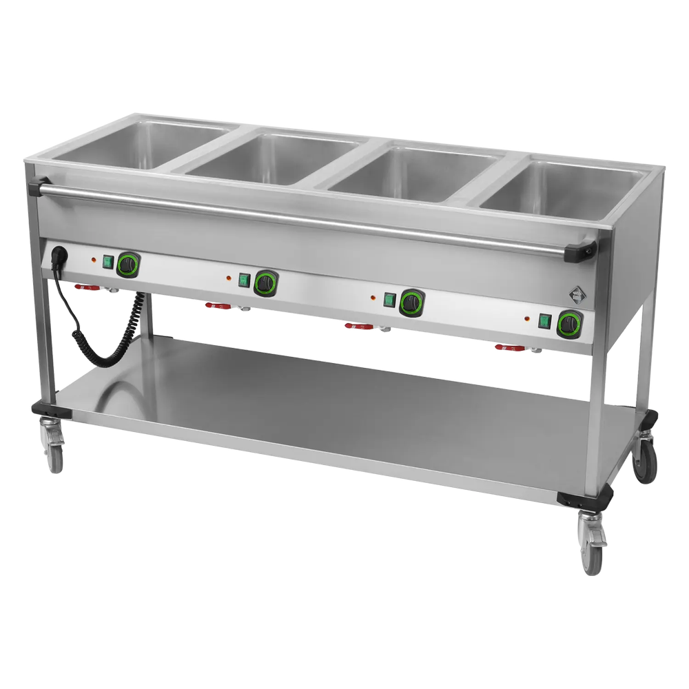 RM Gastro Bain Marie fahrbar elektrisch GN 4-1/1 Steuerung auf der längeren Seit