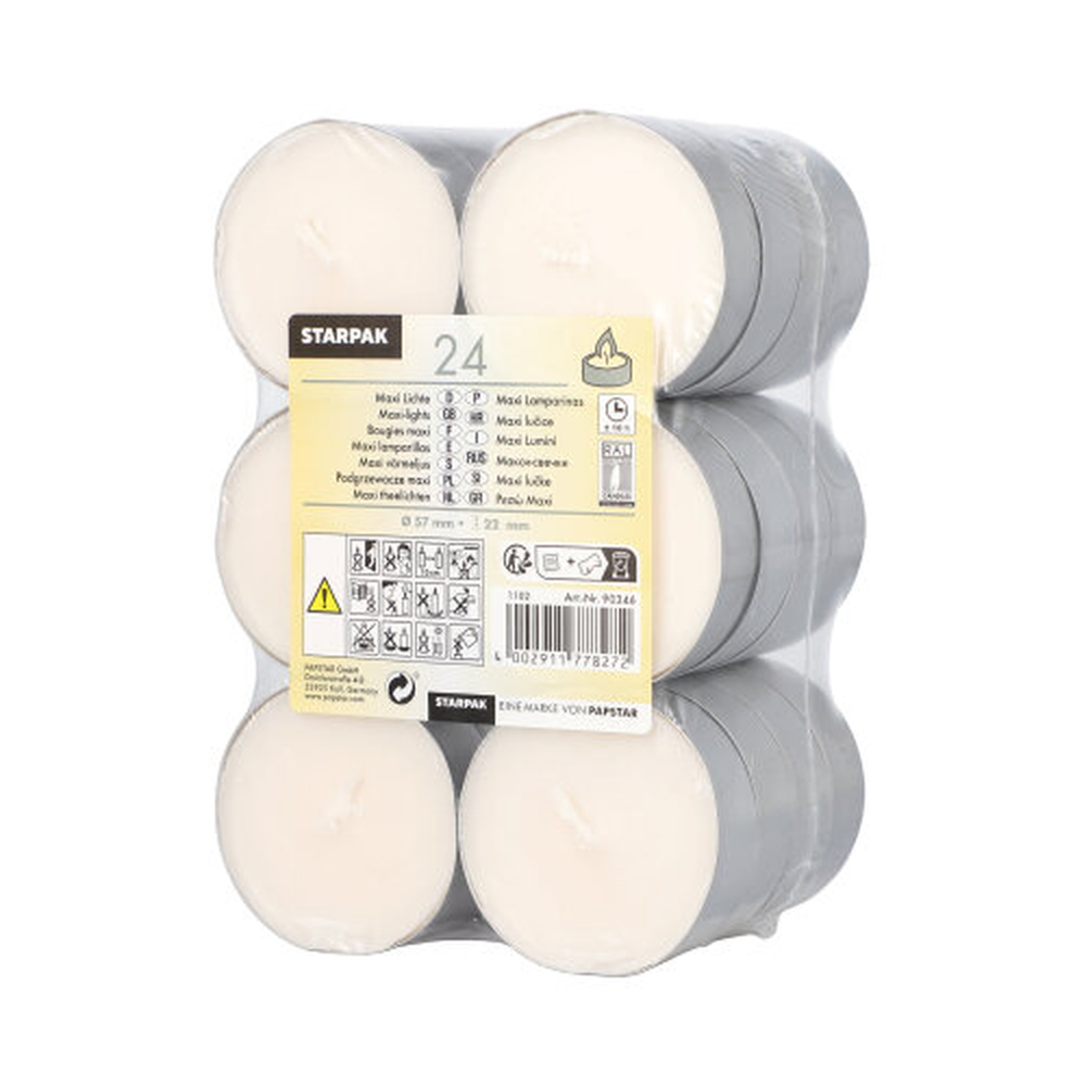 Papstar Maxi Lichte Ø 57 mm · 22 mm weiss