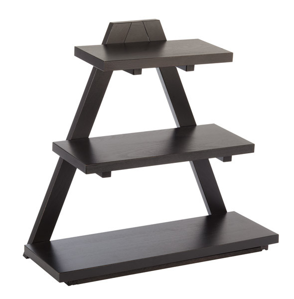 APS Buffetgestell -TRIANGLE- 53 x 21 cm, H: 50 cm , Buche, massiv, Farbton Wenge