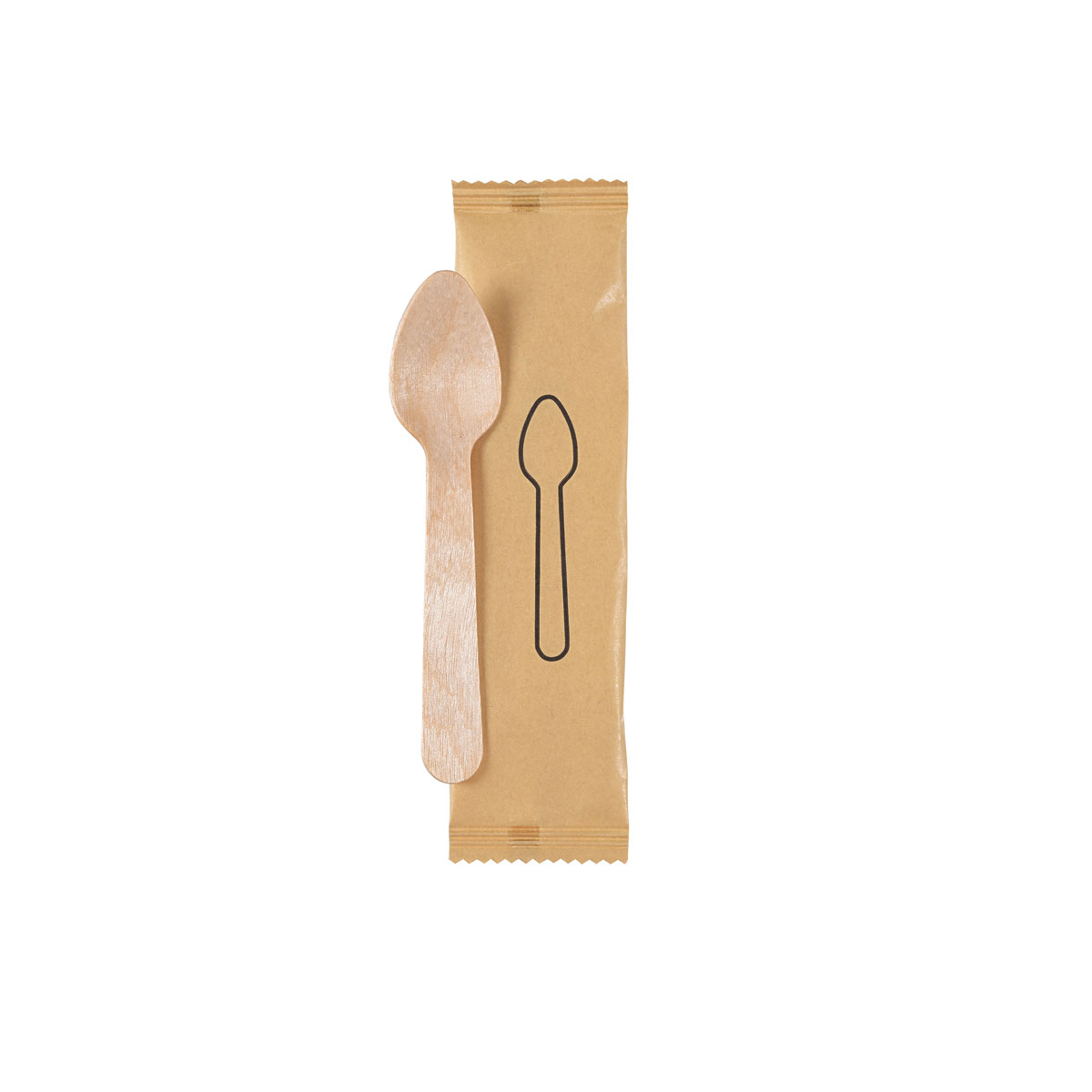 Duni 1/1 Kaffeelöffel 110mm, Holz, einzeln verpackt 110 mm