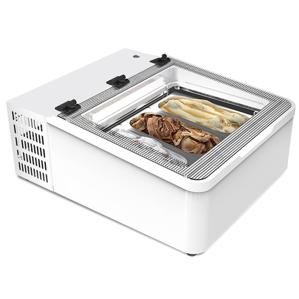 Nordcap Auftisch-Vitrine MINI CREAM 3V LED