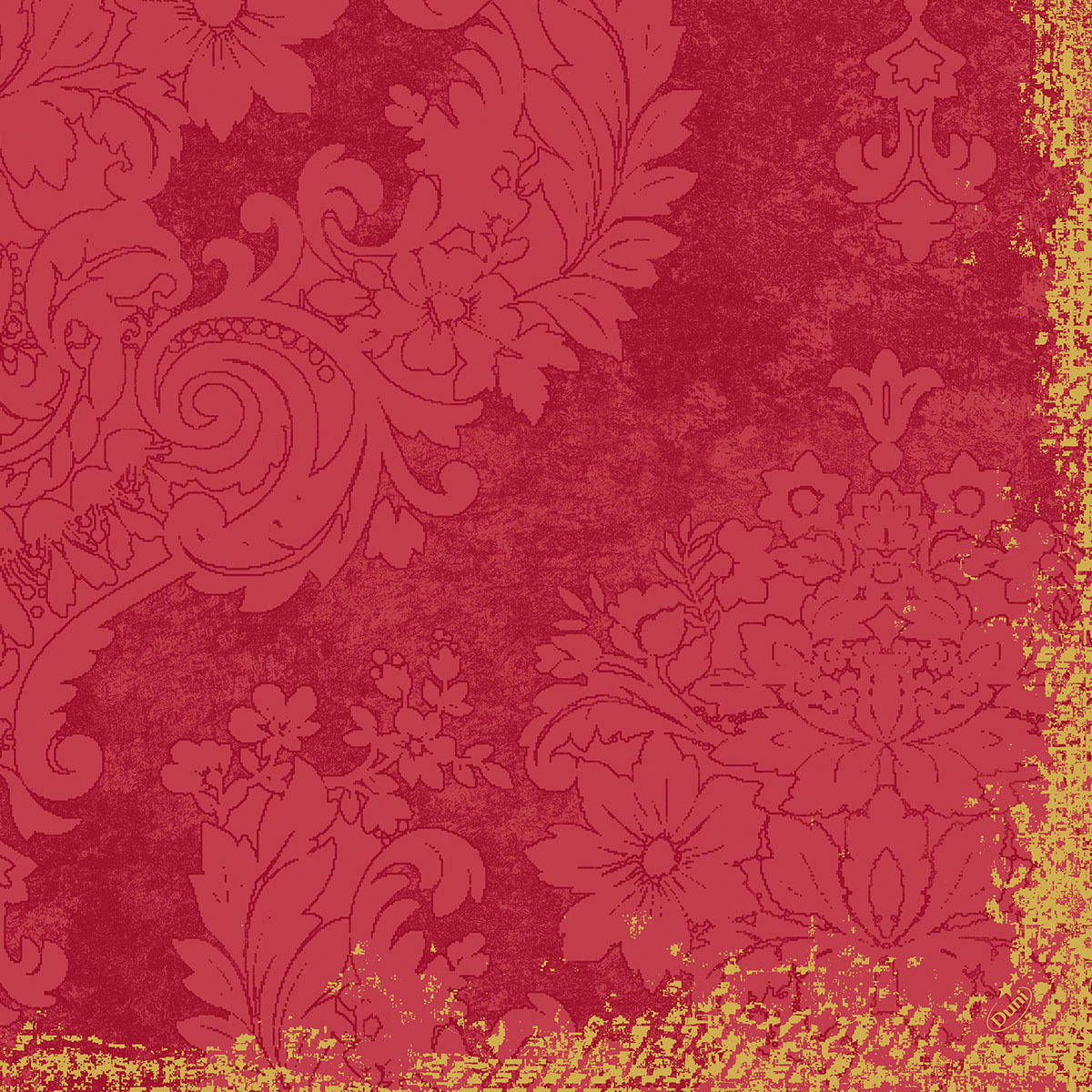Duni Klassikservietten 40 x 40 cm 4-lagig, geprägt 1/4 Falz Royal bordeaux