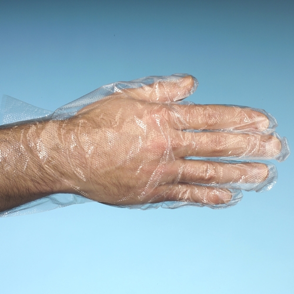 Papstar "WORK-INN/-PS" Handschuhe, PE transparent für Herren, L