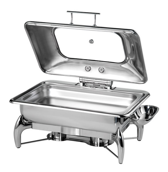 APS Chafing Dish -GLOBE- GN 1/1 66,5 x 44 cm, H: 34 cm , 9 l, Edelstahl, abnehmb