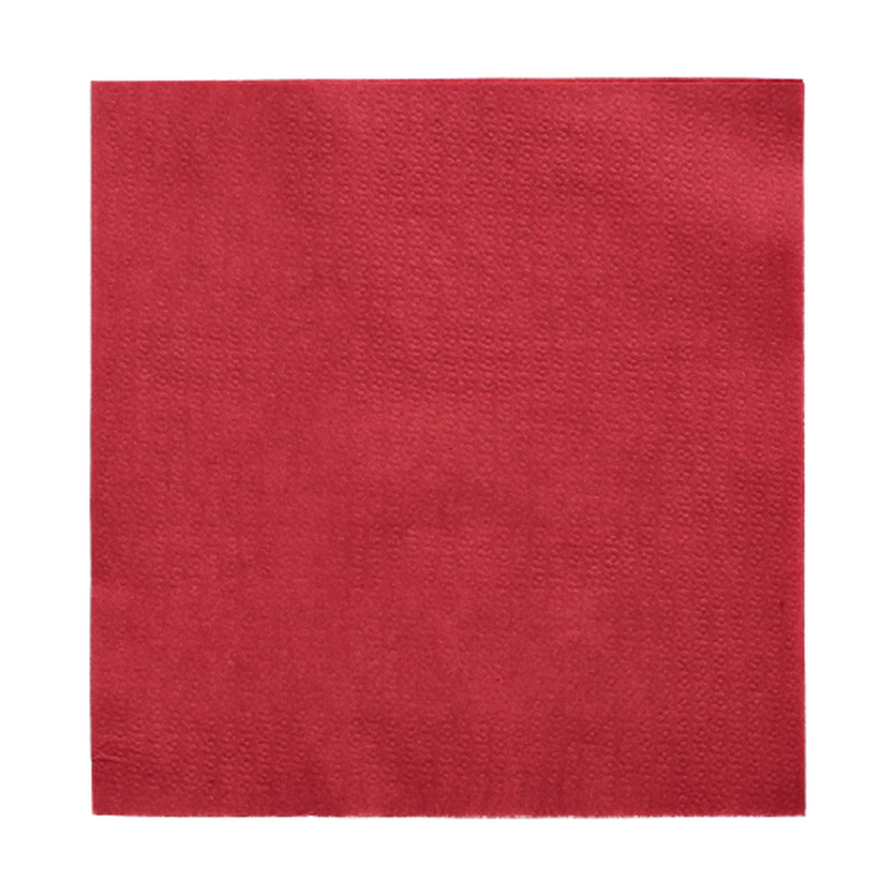 Papstar Servietten, 1-lagig 1/4-Falz 33 cm x 33 cm weinrot