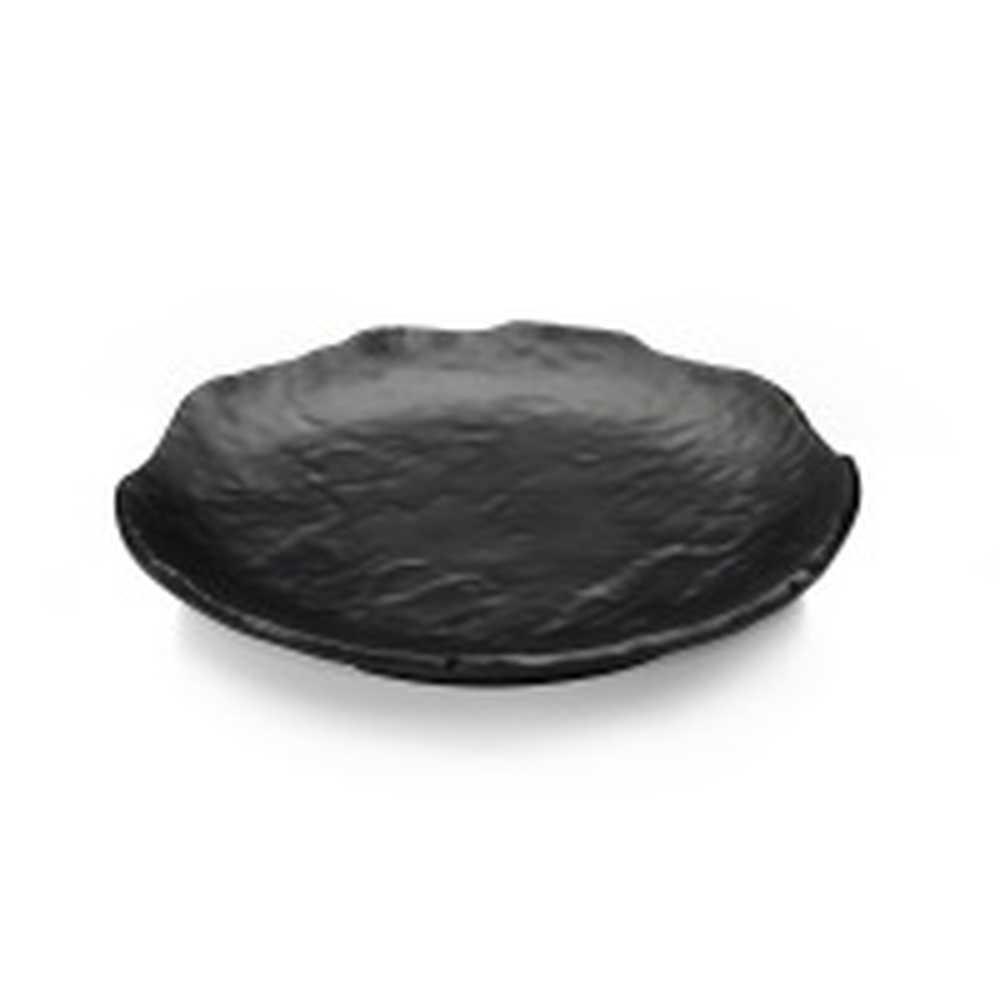 WAS Teller, flach, Ø 28 cm, schwarz, Melamin
