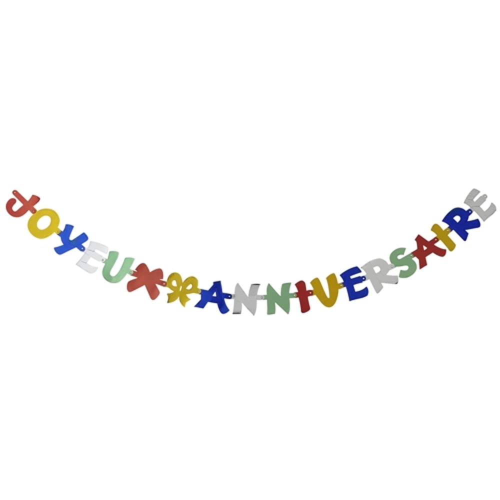 Papstar Grußkette 1,9 m "Joyeux Anniversaire"